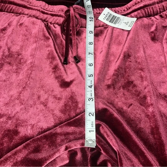 NEW Torrid Velvet Ankle Pants 2X Zinfandel Elastic Waist Lounge NEW WITH TAGS - Picture 9 of 9
